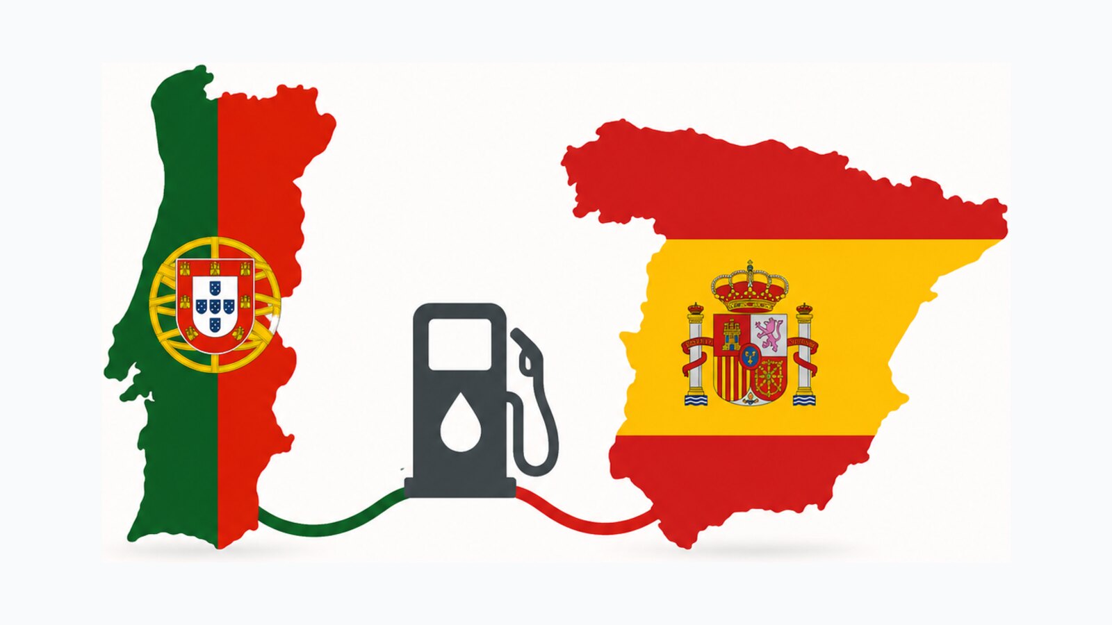 Mapa de postos de combustível em Portugal e Espanha